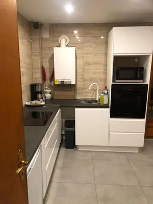 Cuisine ou kitchenette dans l'établissement Gîte au cœur du vignoble