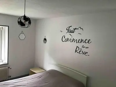 Un ou plusieurs lits dans un hébergement de l'établissement Appartement cosy rénové au calme