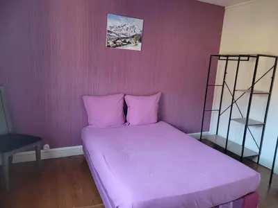 Un ou plusieurs lits dans un hébergement de l'établissement Gîte Les 5 Pommiers 6 pers gitesdes2vallees