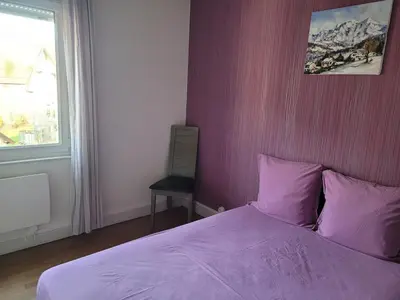 Un ou plusieurs lits dans un hébergement de l'établissement Gîte Les 5 Pommiers 6 pers gitesdes2vallees