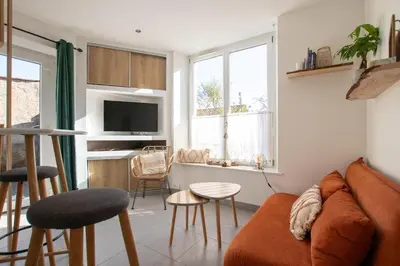 Cuisine ou kitchenette dans l'établissement Le Jardin Secret