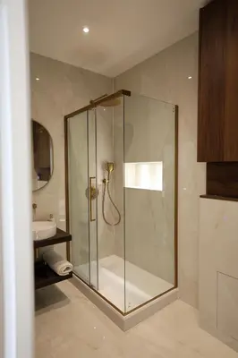 Salle de bains dans l'établissement Résidence du Lion