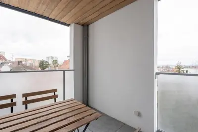 Balcon ou terrasse dans l'établissement Alcazar Bel Appartement Saint-Louis Parking Prive
