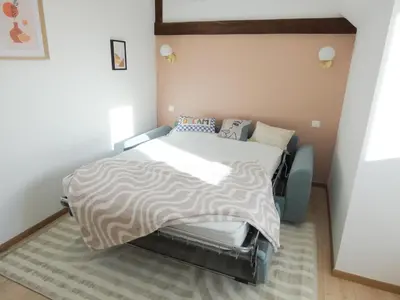 Un ou plusieurs lits dans un hébergement de l'établissement Le balcon suspendu