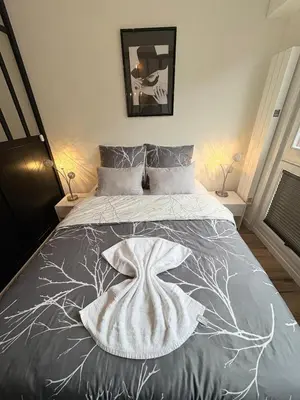 Un ou plusieurs lits dans un hébergement de l'établissement Magnifique logement hyper centre Mulhouse Lambert