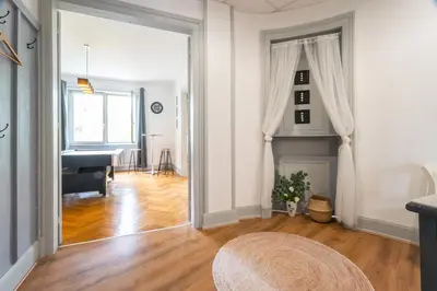 Coin salon dans l'établissement Beautiful Haussmannian apartment in Mulhouse city center