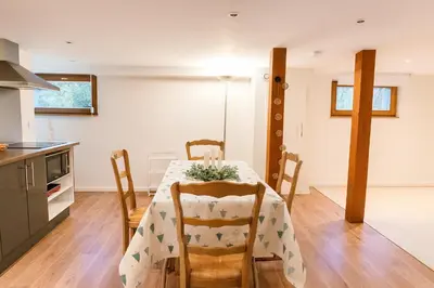 Cuisine ou kitchenette dans l'établissement Studio cocooning près de Colmar