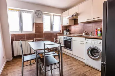 Cuisine ou kitchenette dans l'établissement Magnifique Studio au coeur de Huningue le Central