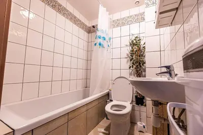 Salle de bains dans l'établissement Magnifique Studio au coeur de Huningue le Central
