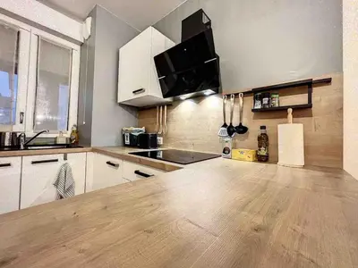Cuisine ou kitchenette dans l'établissement Dream Home Appartement Saint-Louis Proche Bale