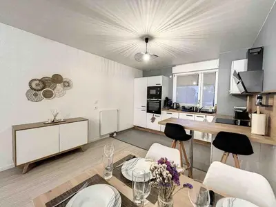 Coin salon dans l'établissement Dream Home Appartement Saint-Louis Proche Bale