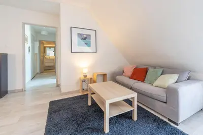 Coin salon dans l'établissement Bel appartement au centre Colmar stationnement