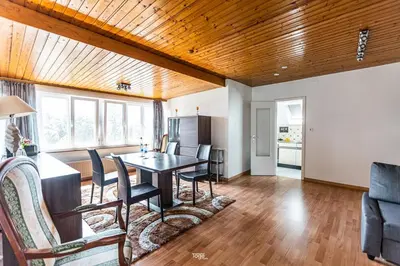 Coin salon dans l'établissement Beautiful apartment close to Basel with parking