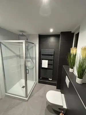 Salle de bains dans l'établissement Au Secret du Ladhof