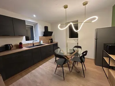 Cuisine ou kitchenette dans l'établissement Au Secret du Ladhof