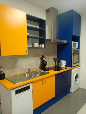 Cuisine ou kitchenette dans l'établissement Le nid