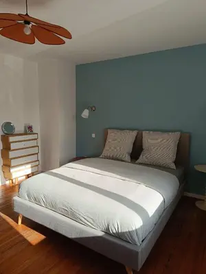 Un ou plusieurs lits dans un hébergement de l'établissement Chez Marguerite & Alphonse 2 pièces proche Colmar