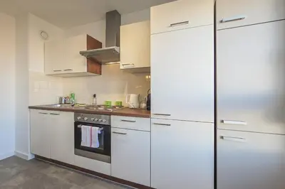 Cuisine ou kitchenette dans l'établissement Beautiful apartment 4 people Near Basel WiFi