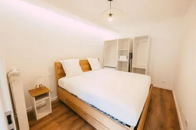 Un ou plusieurs lits dans un hébergement de l'établissement Appartement lumineux et calme sur la Route des vins