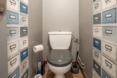 Salle de bains dans l'établissement Studio familial de charme 3 Epis Belvédère