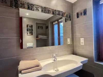 Salle de bains dans l'établissement Cocooning alsacien
