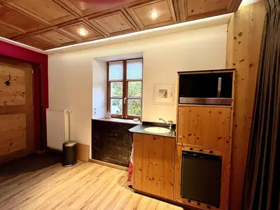 Cuisine ou kitchenette dans l'établissement Cocooning alsacien