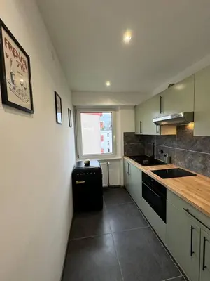 Cuisine ou kitchenette dans l'établissement L'échappée Alsacienne - Studio in Saint-Louis