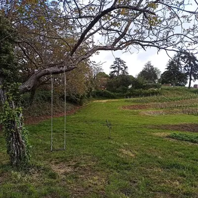 Jardin de l'établissement Au pied du Château d'Isenbourg, très beau F4 neuf avec jardin privé!