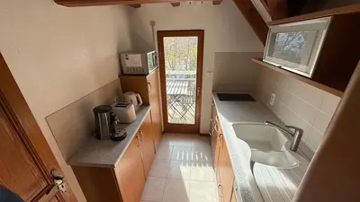 Cuisine ou kitchenette dans l'établissement Grillen's Garden