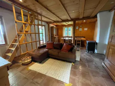 Coin salon dans l'établissement Chalet de montagne au Hilsen - 2 à 6 personnes