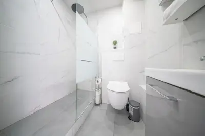 Salle de bains dans l'établissement appartement à proximité de bâle avec accès tram et wifi