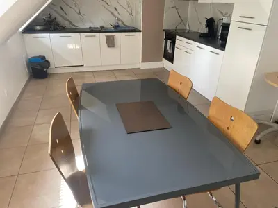 Cuisine ou kitchenette dans l'établissement Appartement spacieux, proche centre ville