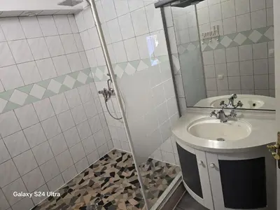 Salle de bains dans l'établissement Gîtes du Moulin