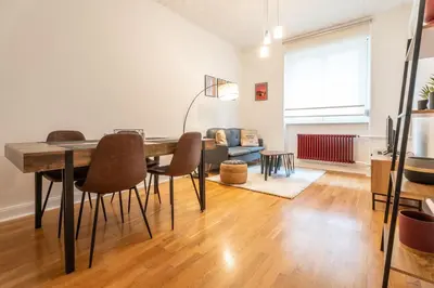 Coin salon dans l'établissement Very nice apartment Mulhouse Centre near Tram