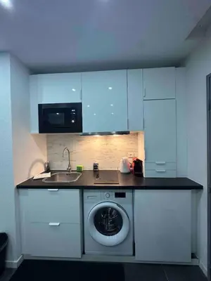 Cuisine ou kitchenette dans l'établissement Beautiful Studio Near Basel 2 pers parking