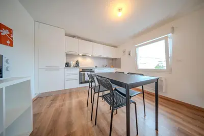 Cuisine ou kitchenette dans l'établissement Beautiful apartment Near Basel 4 people Huningue