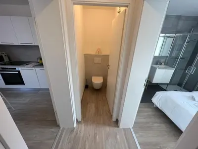 Salle de bains dans l'établissement Very nice apartment Huningue - close to Basel