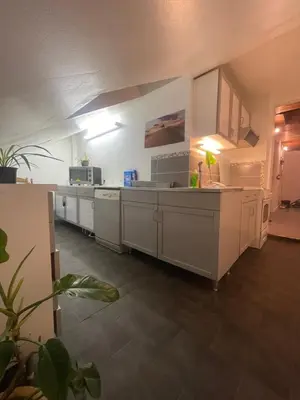 Cuisine ou kitchenette dans l'établissement Appartement Colmar proche centre et gare- 8 personnes
