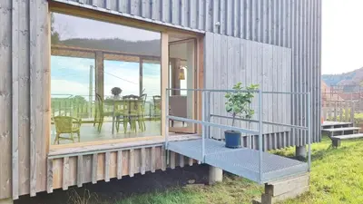 Balcon ou terrasse dans l'établissement Maison en bois au cœur de Thannenkirch