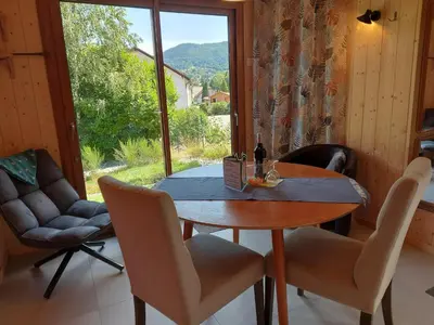 Coin salon dans l'établissement Chalet in St Maurice near Ballon d'Alsace