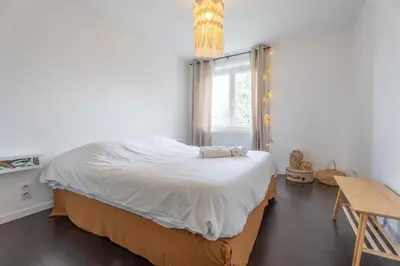Un ou plusieurs lits dans un hébergement de l'établissement Le Riedisheim Bel Appartement Gare Mulhouse