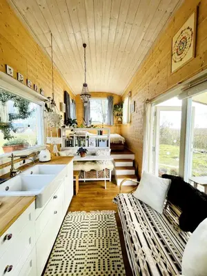 Coin salon dans l'établissement Tiny House Elsass - Natur, Ruhe & Erholung