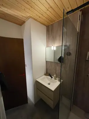 Salle de bains dans l'établissement Charming Apartment au pied des pistes