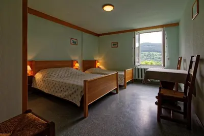 Un ou plusieurs lits dans un hébergement de l'établissement Gîte Edelweiss