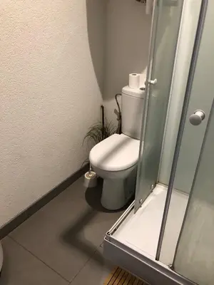Salle de bains dans l'établissement Loft proche Colmar