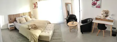 Coin salon dans l'établissement Alsace Elégance Suite