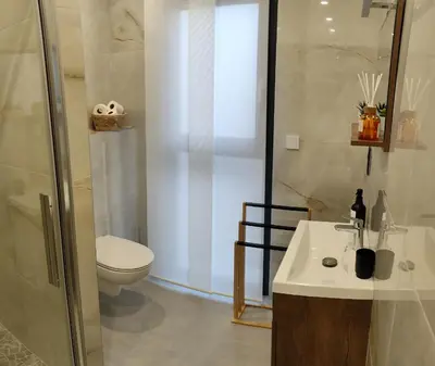Salle de bains dans l'établissement Alsace Elégance Suite