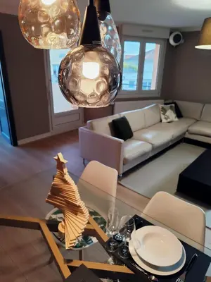 Coin salon dans l'établissement Le loft de la Tour - Appartement 3P prox Centre