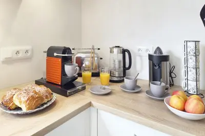Cuisine ou kitchenette dans l'établissement Maison moderne piscine & pétanque - 10 min colmar