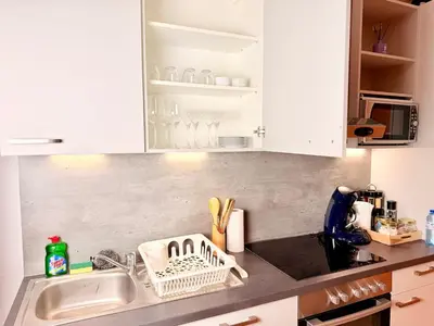 Cuisine ou kitchenette dans l'établissement Le Charmant Refuge au Cœur de Rouffach